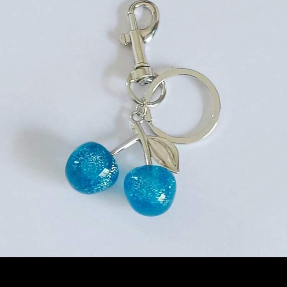 Blue Cherry Keychain Accessory - image 1